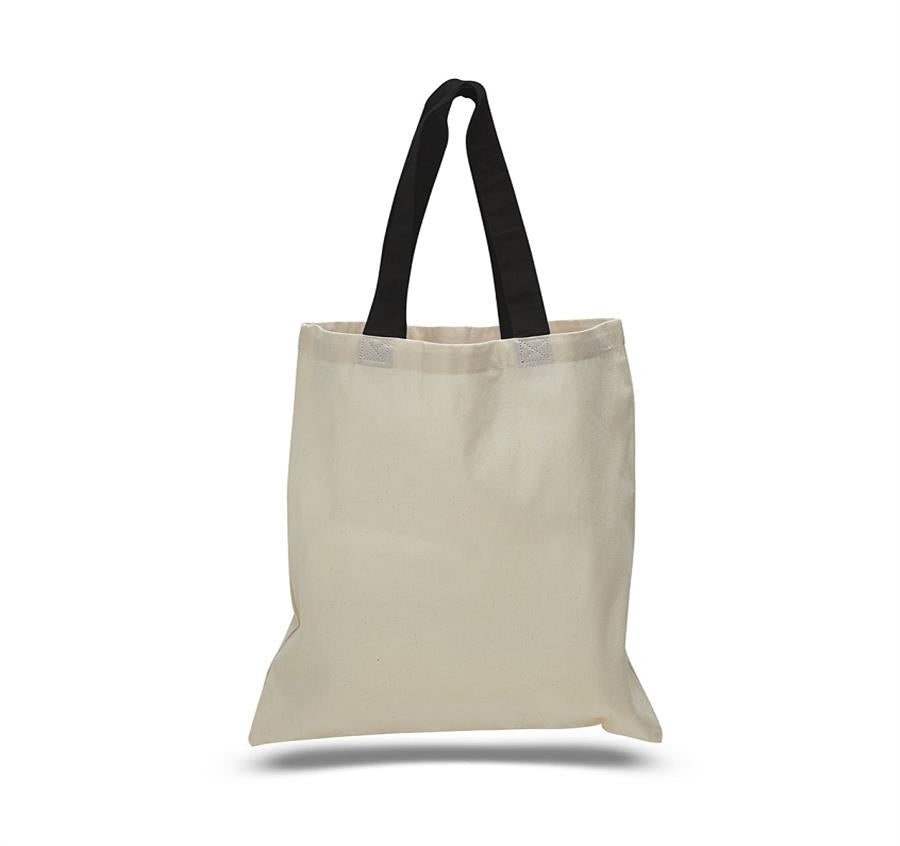 Cotton Tote Bag Natural Body w/ Color Handles - ASF Pomotions