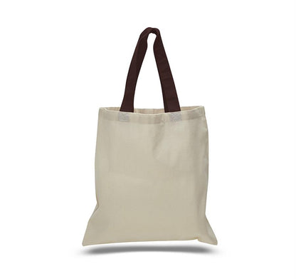 Cotton Tote Bag Natural Body w/ Color Handles - ASF Pomotions