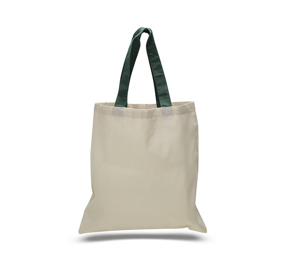 Cotton Tote Bag Natural Body w/ Color Handles - ASF Pomotions