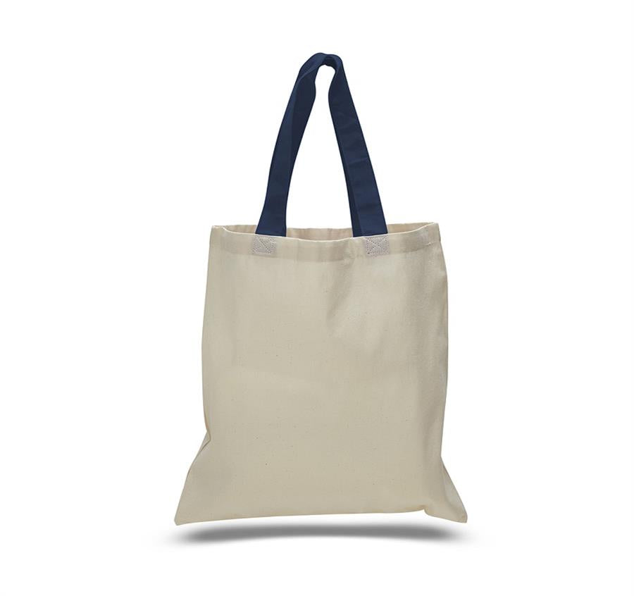 Cotton Tote Bag Natural Body w/ Color Handles - ASF Pomotions