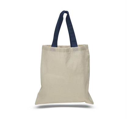 Cotton Tote Bag Natural Body w/ Color Handles - ASF Pomotions