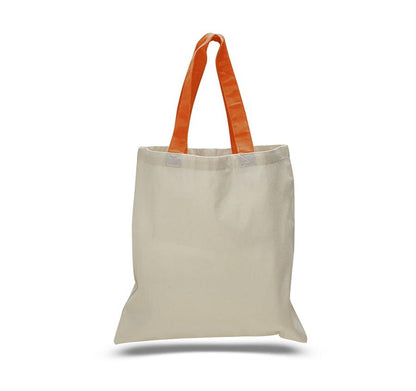 Cotton Tote Bag Natural Body w/ Color Handles - ASF Pomotions